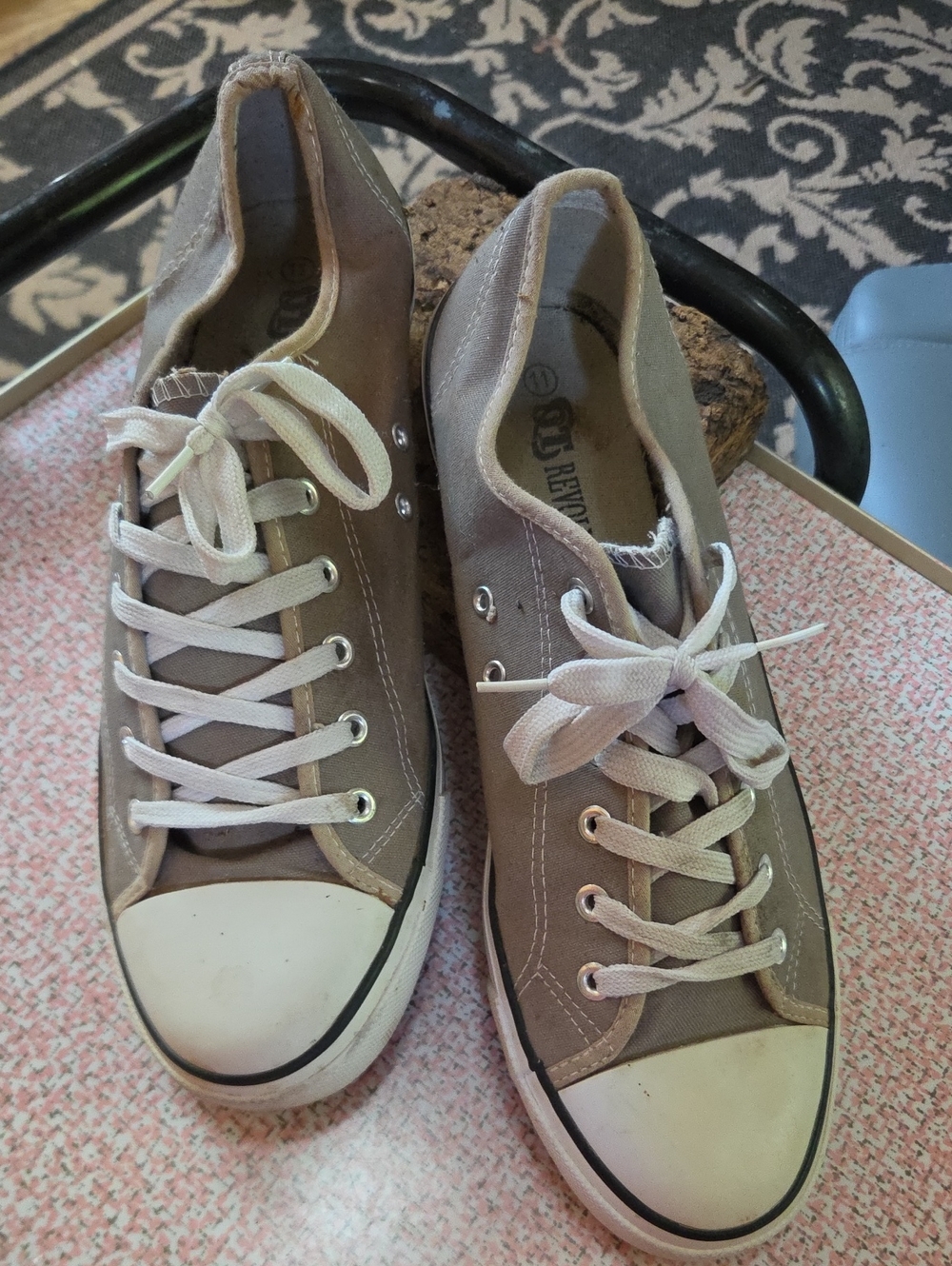 OT Revolution Men's Gray Canvas Low Top Casual Sneaker Shoes Size 11